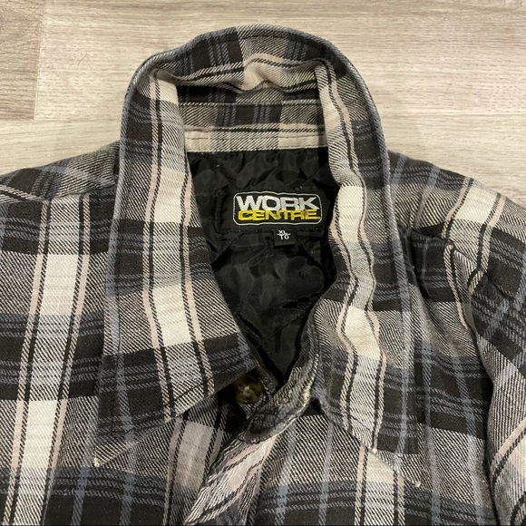 Quilted Work Centre Plaid Shacket Oversize Size XL Men or XXL Women Warm Jacket - Picture 9 of 15